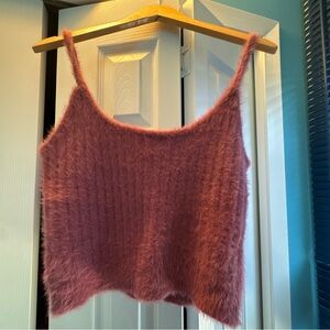 Fuzzy Crop Tank-top